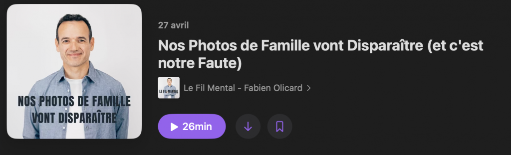 FABIEN OLICAR nos photos de famille vont disparaitre